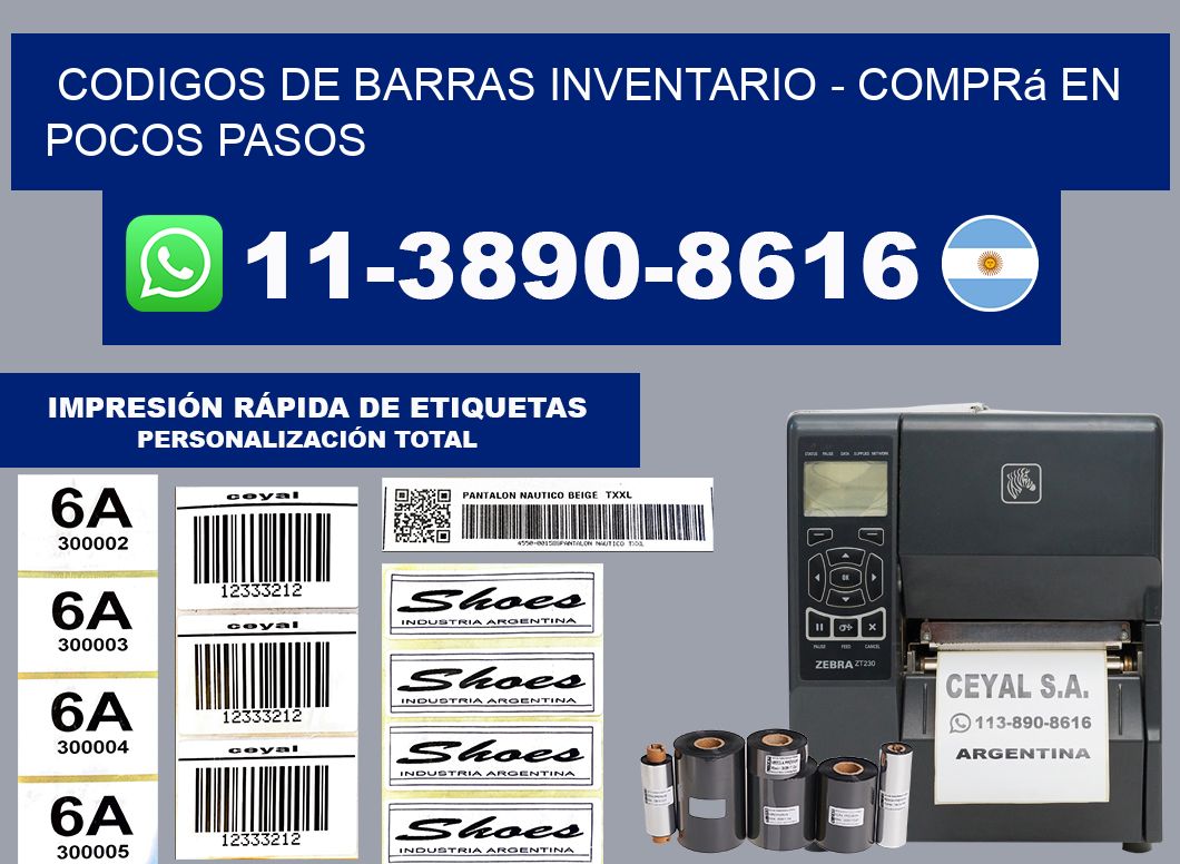 codigos de barras inventario - Comprá en pocos pasos