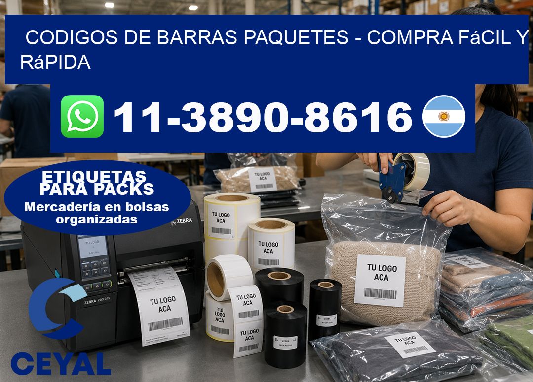 codigos de barras paquetes - Compra fácil y rápida