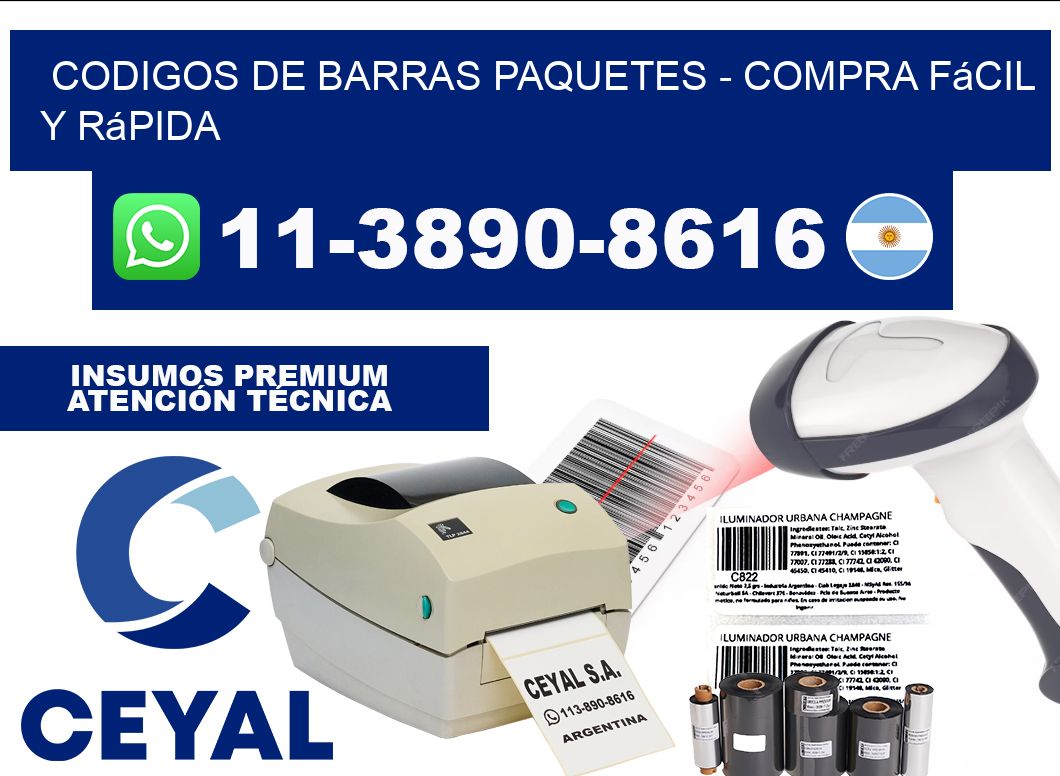 codigos de barras paquetes - Compra fácil y rápida