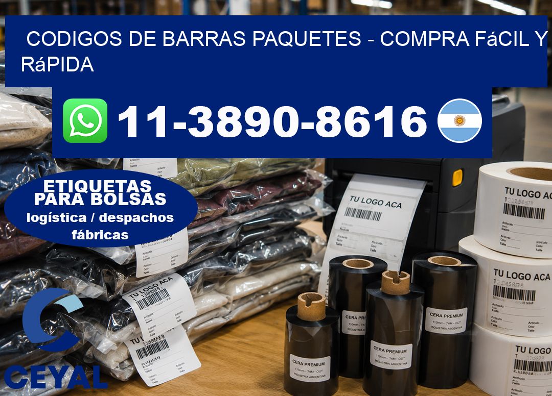 codigos de barras paquetes – Compra fácil y rápida