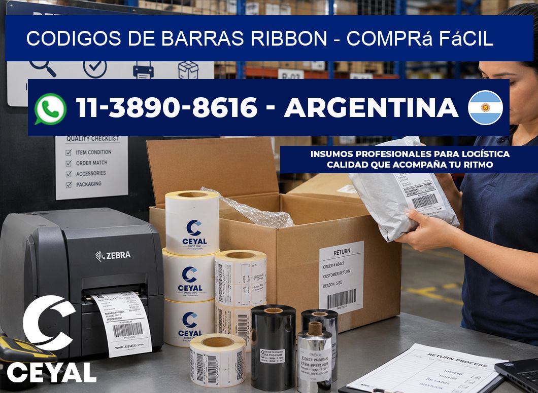 codigos de barras ribbon - Comprá fácil