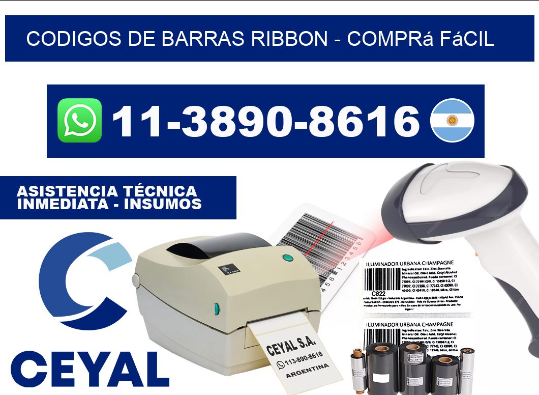 codigos de barras ribbon - Comprá fácil