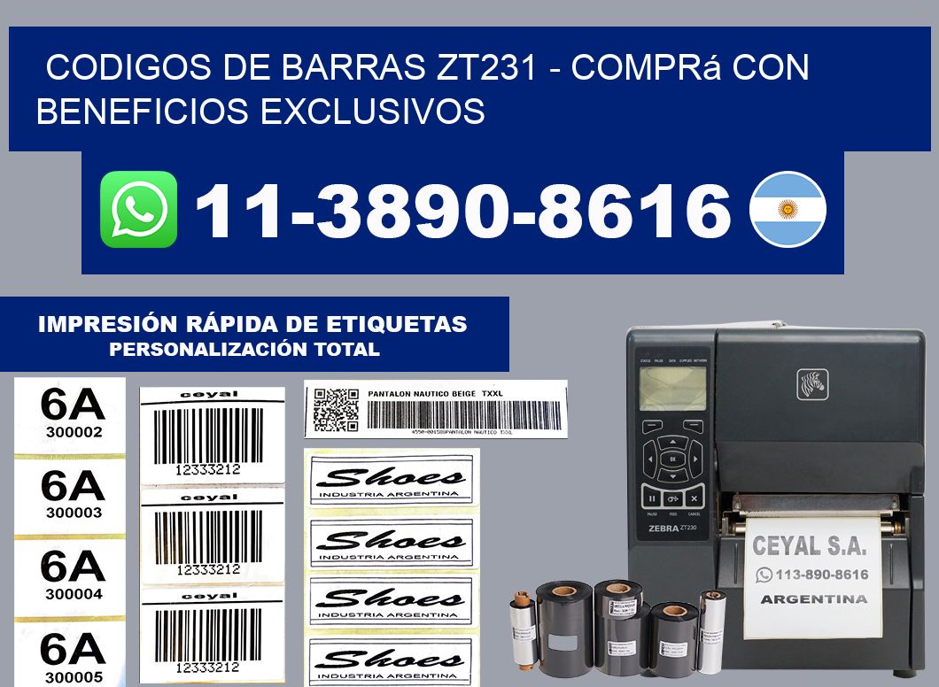 codigos de barras zt231 - Comprá con beneficios exclusivos