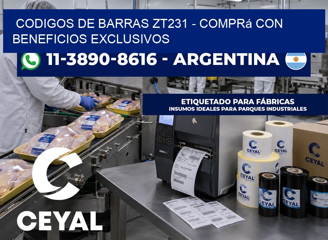 codigos de barras zt231 – Comprá con beneficios exclusivos