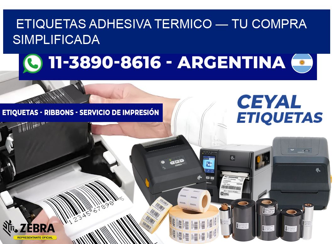 etiquetas adhesiva termico — Tu compra simplificada