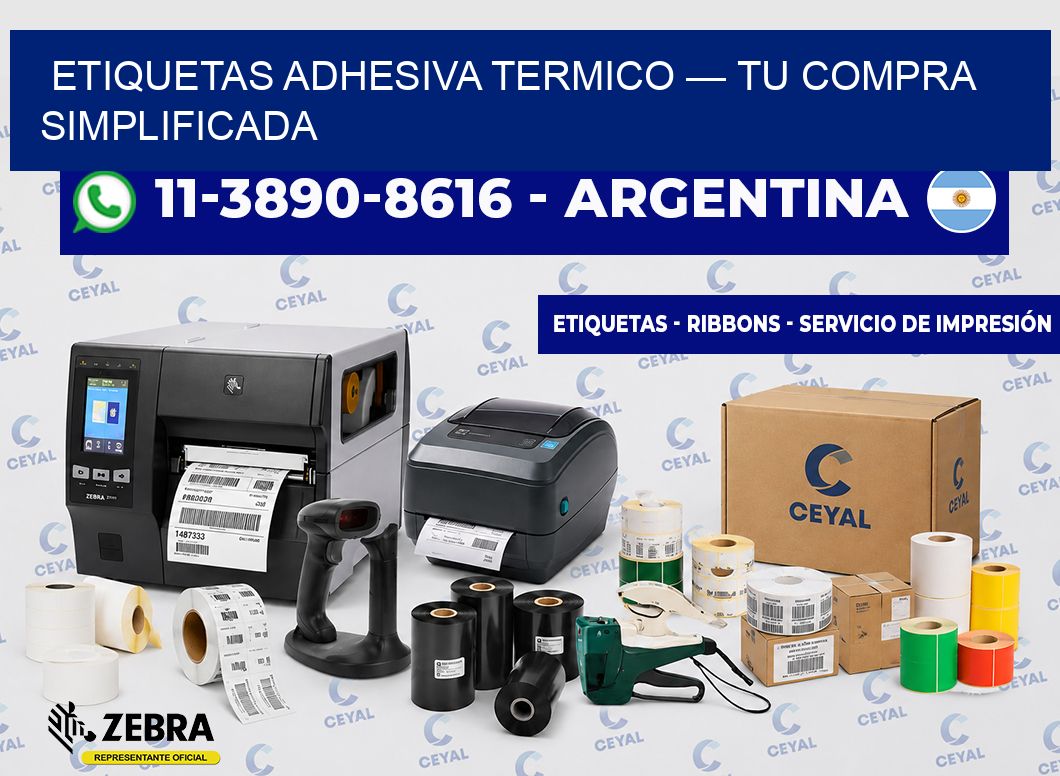 etiquetas adhesiva termico — Tu compra simplificada
