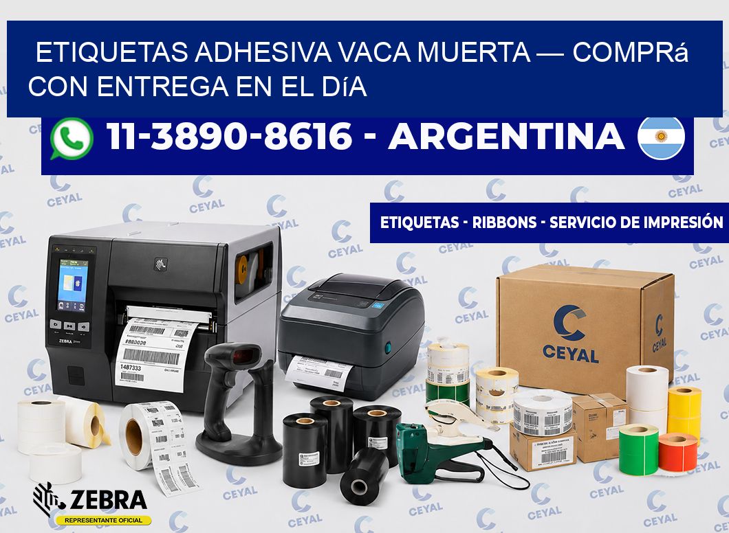 etiquetas adhesiva vaca muerta — Comprá con entrega en el día