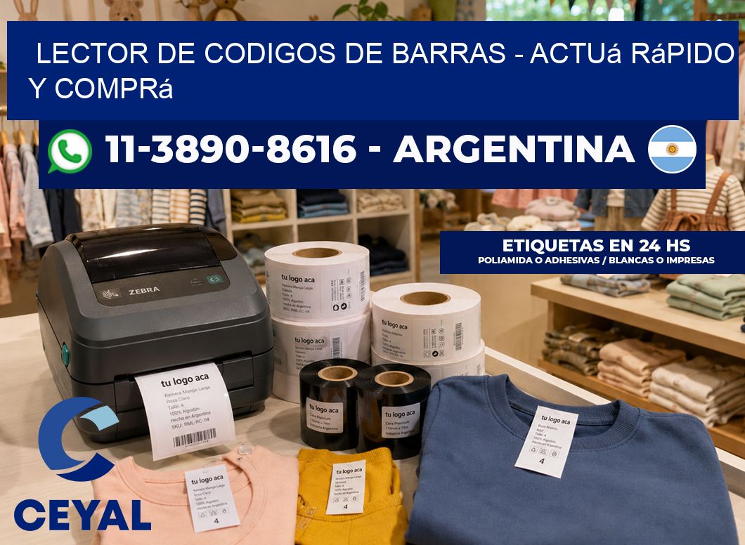 lector de codigos de barras – Actuá rápido y comprá